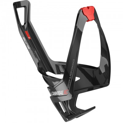 Elite Cannibal XC Bottle Cage - black / glossy red