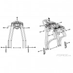 FORCE ΟΠΙΣΘΙΑ ΣΧΑΡΑ ΑΛΟΥΜΙΝΙΟΥ ΓΙΑ ΤΡΟΧΟΥΣ 26"-28" ΓΙΑ ΔΙΣΚΟΦΡΕΝΑ ΚΑΙ V BRAKES 22323