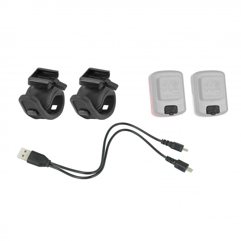 FORCE ΣΕΤ ΦΑΝΑΡΙΑ ΕΜΠΡΟΣΘΙΟ & ΟΠΙΣΘΙΟ MINI ΜΕ ΦΟΡΤΙΣΗ USB 45445