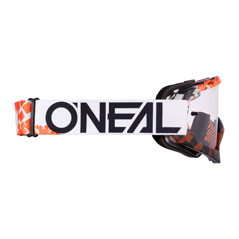 O'NEAL B-10 GOGGLE PIXEL ORANGE/WHITE - CLEAR
