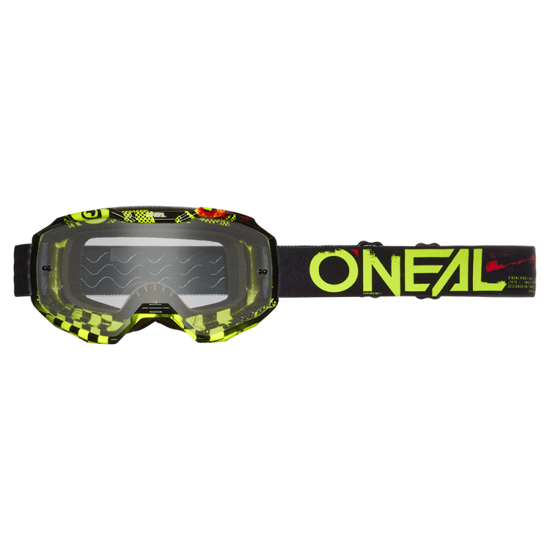 O'Neal B-10 Goggle ATTACK black/neon yellow - clear