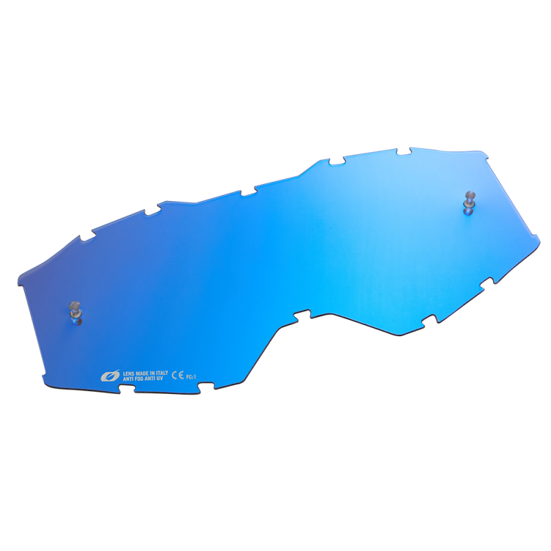 O'Neal B-10 Goggle Spare Lens radium blue with Tear Off Pins