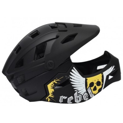 MOON ΚΡΑΝΟΣ ΠΟΔΗΛΑΤΟΥ FULL FACE REBEL BLACK MATT YELLOW