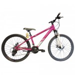 ENERGY ΠΟΔΗΛΑΤΟ MOUNTAIN ΑΛΟΥΜΙΝΙΟΥ ΜΕ ΜΗΧΑΝΙΚΑ ΔΙΣΚΟΦΡΕΝΑ 26" ARTISTIC MAGENTA΄N΄WHITE MATT ΜΕ LOCKOUT