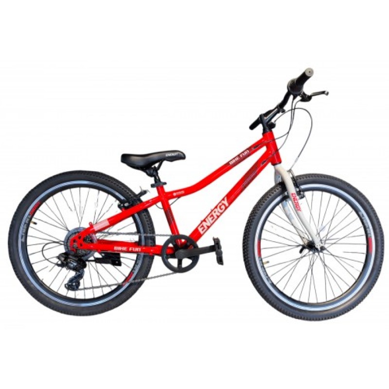 ENERGY ΠΑΙΔΙΚΟ ΠΟΔΗΛΑΤΟ BIKE FUN 24'' ME 7 ΤΑΧΥΤΗΤΕΣ RED WHITE