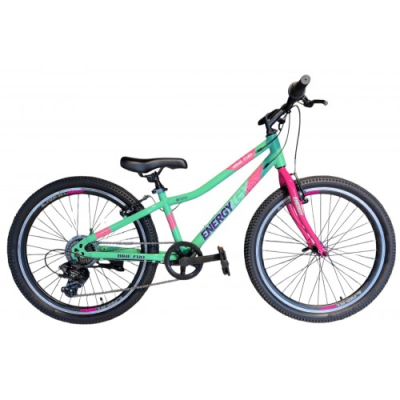 ENERGY ΠΑΙΔΙΚΟ ΠΟΔΗΛΑΤΟ BIKE FUN 24'' ME 7 ΤΑΧΥΤΗΤΕΣ MINT GREEN NEON PINK