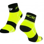 Κοντές ποδηλατικές κάλτσες Force 3 Fluo / Μαύρη