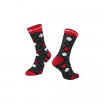 Κάλτσες Force Square black-red