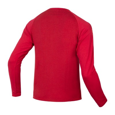 Endura One Clan Raglan Long Sleeve T-Shirt in Rust Red 