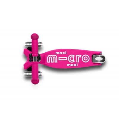 Πατίνι Maxi Micro Deluxe Αναδιπλούμενο LED - Shocking Pink